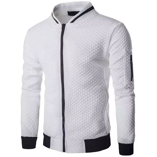 Norvielle Herren Jacquard Zipper Jacke - Norvielle