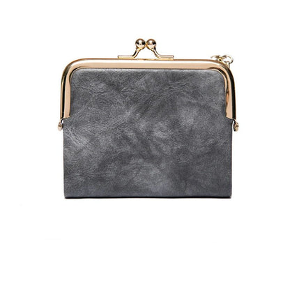 Elarova | Kiss Lock Tasche stilvolle Damen Münzgeldbörse