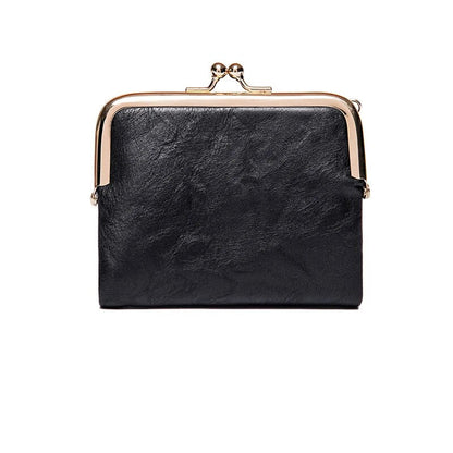 Elarova | Kiss Lock Tasche stilvolle Damen Münzgeldbörse