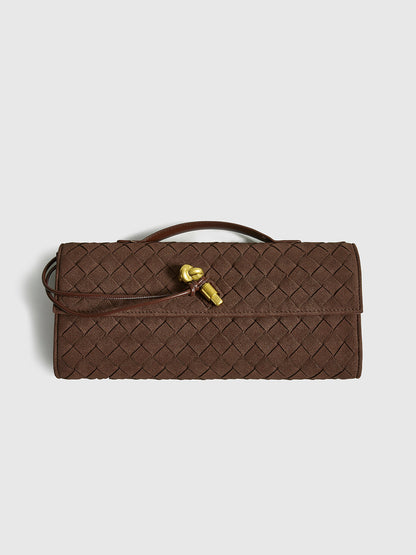 Elarova | Klapp Suede Clutch Tasche