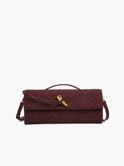 Elarova | Klapp Suede Clutch Tasche