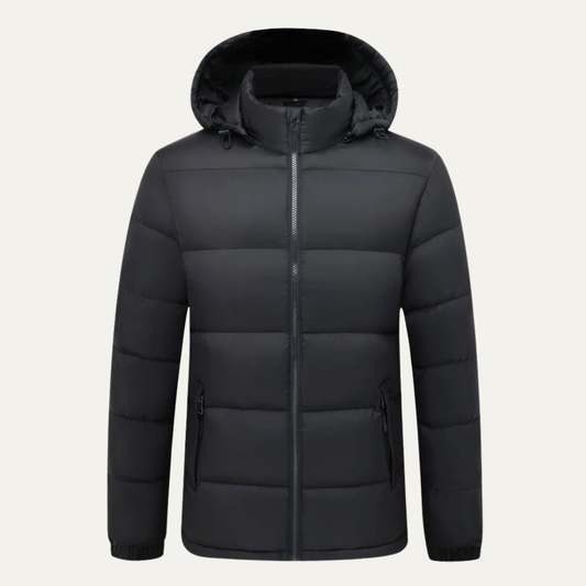 Herren Steppjacke Hüftlang Kaschmir Braun - Norvielle