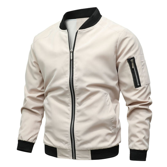 Herren Bomberjacke Klassiker Baumwolle Schwarz - Norvielle