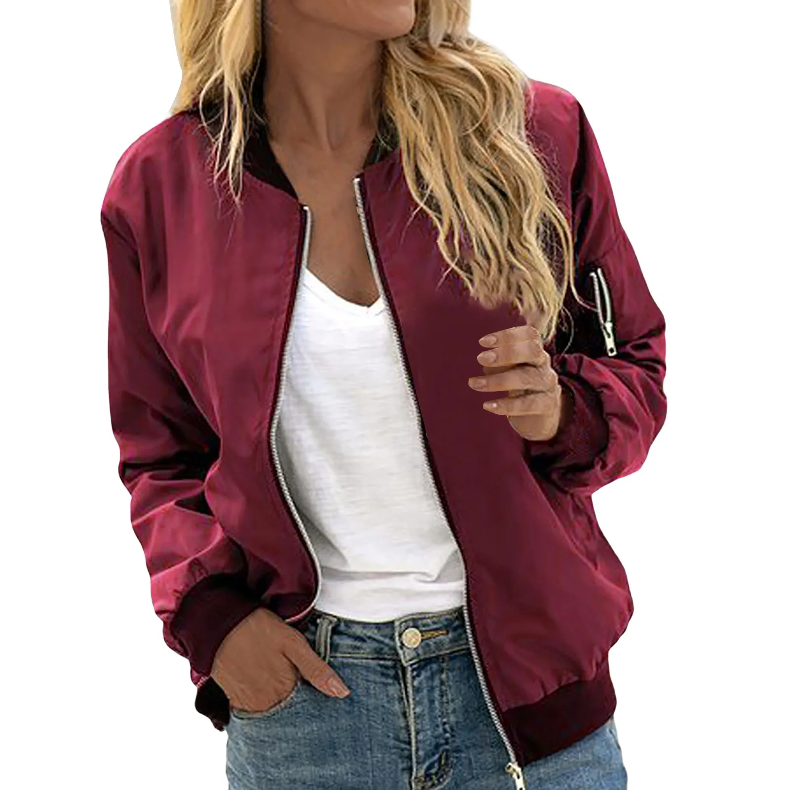 Elarova | Klassisches Lässiges Bomberjacke Damen