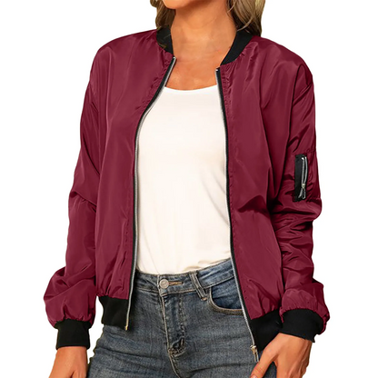 Elarova | Klassisches Lässiges Bomberjacke Damen