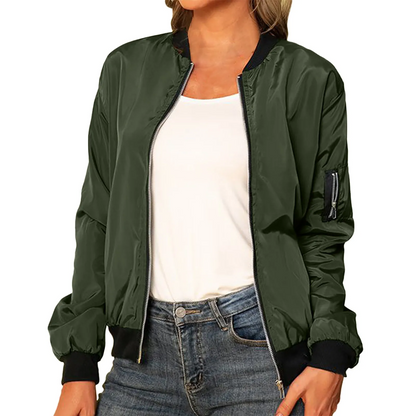 Elarova | Klassisches Lässiges Bomberjacke Damen