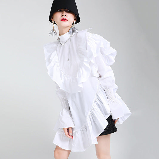 Norvielle Damenkleid Dünnes Modell mit Holzohren - Norvielle