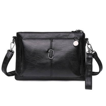 Damen Lederschultertasche Hochwertig Braun - Norvielle
