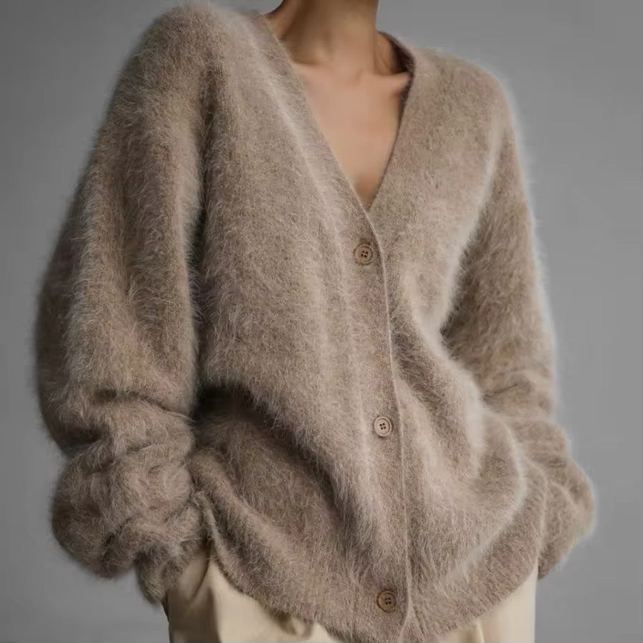 Norvielle Damen Strickjacke Kuschelig - Norvielle