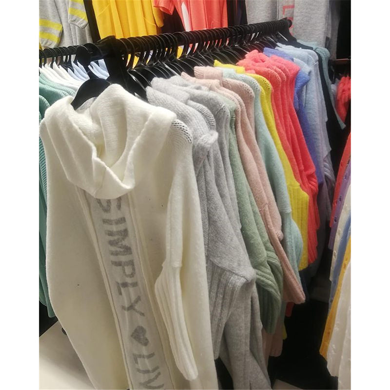 Elarova | Kuscheliger KapuzenKuschelmantel: Damen Strickjacke mit BuchstabenPrint