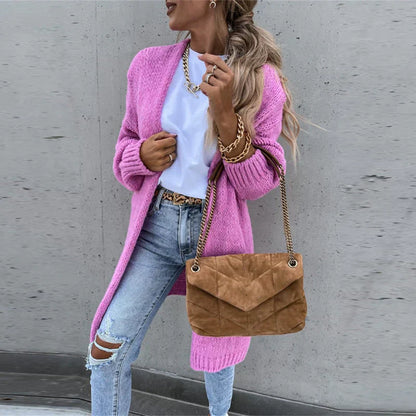 Elarova | Lange Luftige Strickjacke für Damen | Lässig und Komfortabel