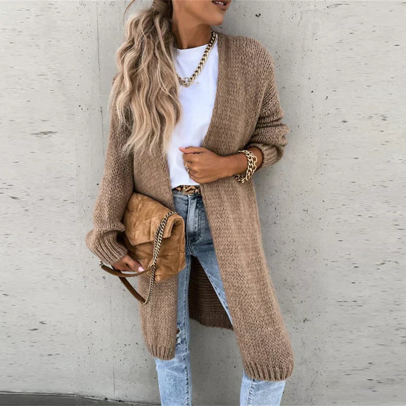 Elarova | Lange Luftige Strickjacke für Damen | Lässig und Komfortabel