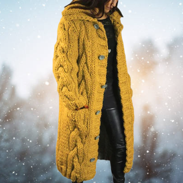 Elarova | Lange Strick Strickjacke