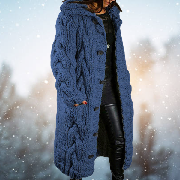 Elarova | Lange Strick Strickjacke