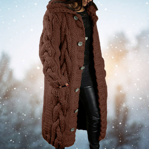 Elarova | Lange Strick Strickjacke