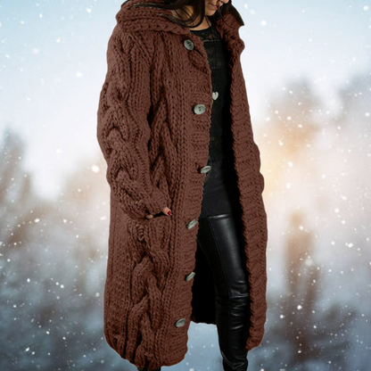Elarova | Lange Strick Strickjacke