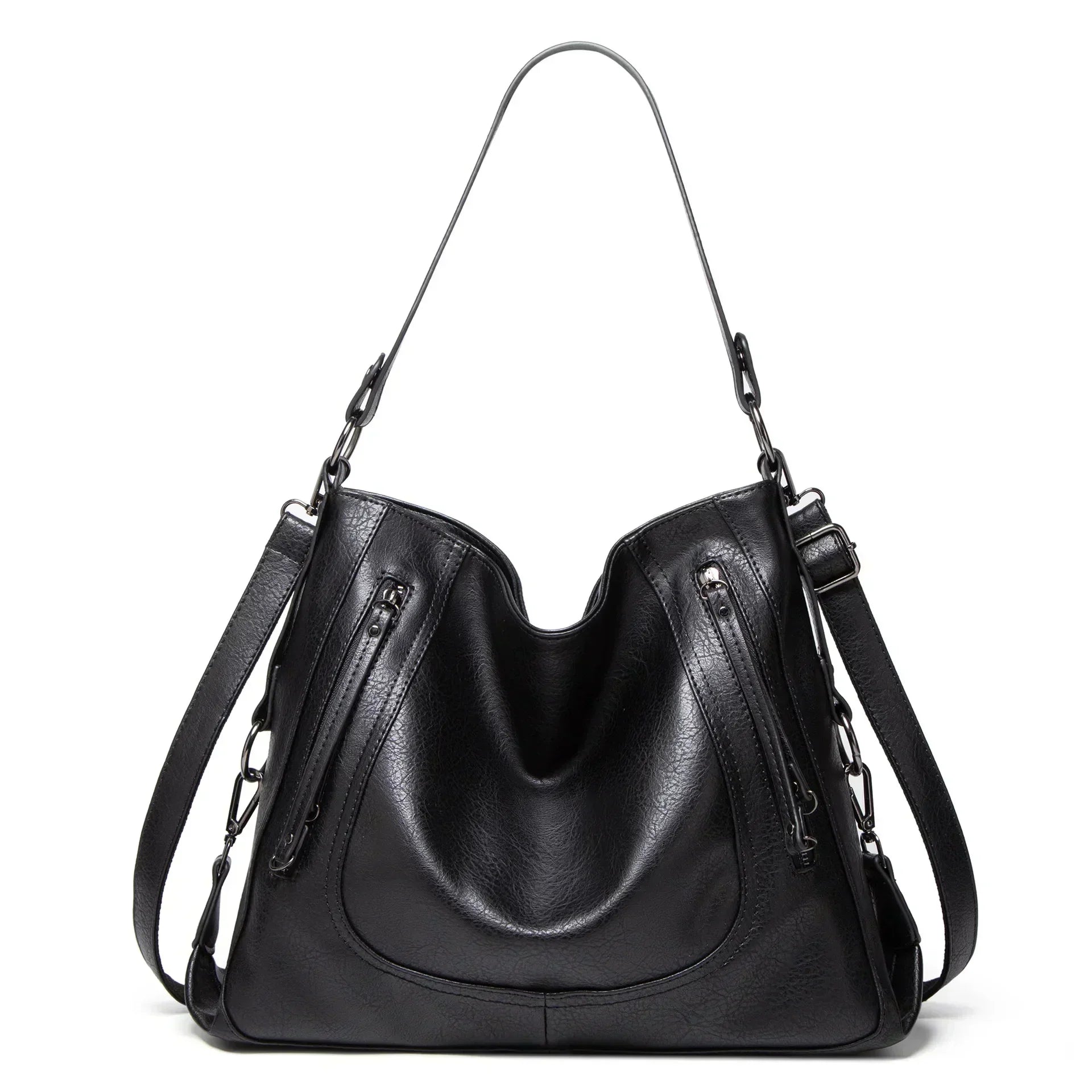 Norvielle Damen Ledertasche Leder Lässig Braun - Norvielle