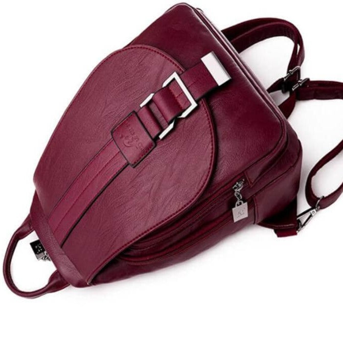 Elarova | Leder Rucksack Zeitlose Eleganz Und Praktische Funktionalität