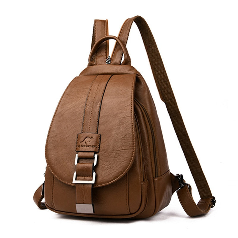 Elarova | Leder Rucksack Zeitlose Eleganz Und Praktische Funktionalität