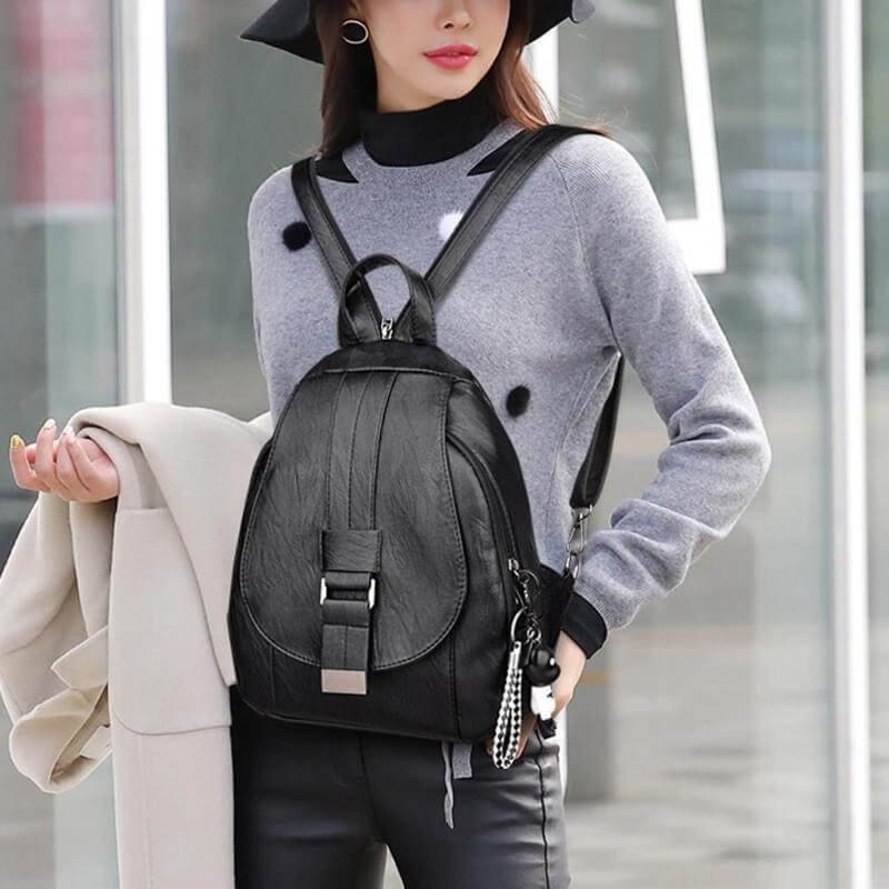 Elarova | Leder Rucksack Zeitlose Eleganz Und Praktische Funktionalität