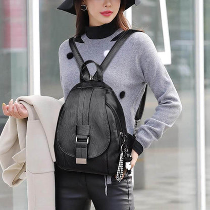 Elarova | Leder Rucksack Zeitlose Eleganz Und Praktische Funktionalität