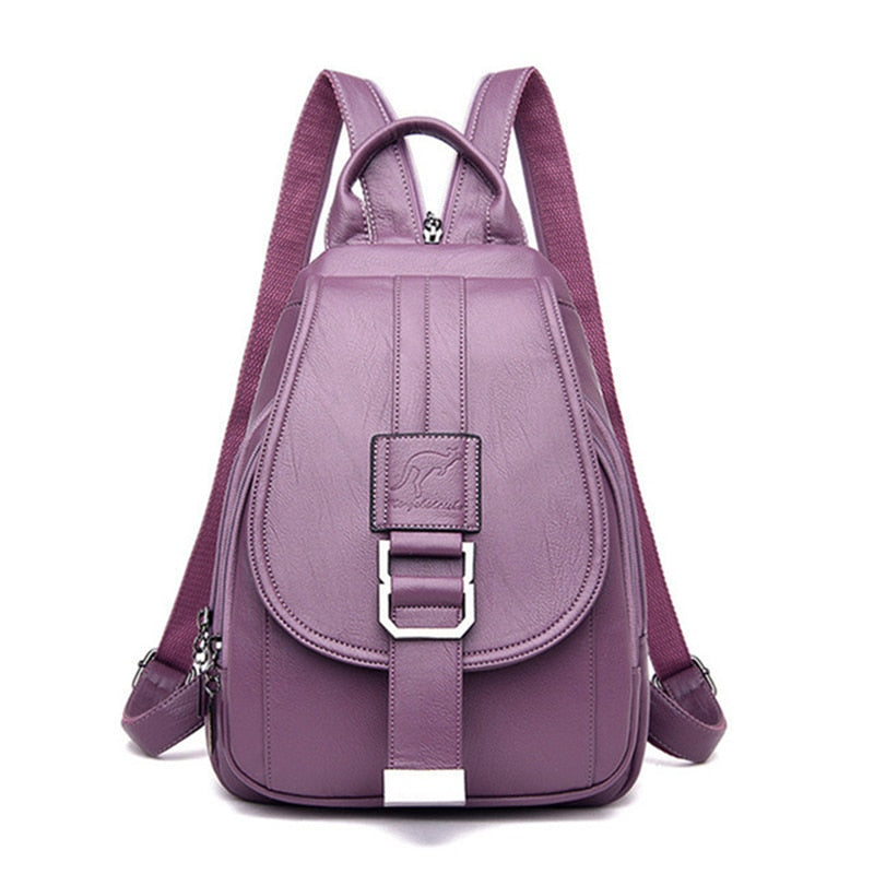 Elarova | Leder Rucksack Zeitlose Eleganz Und Praktische Funktionalität