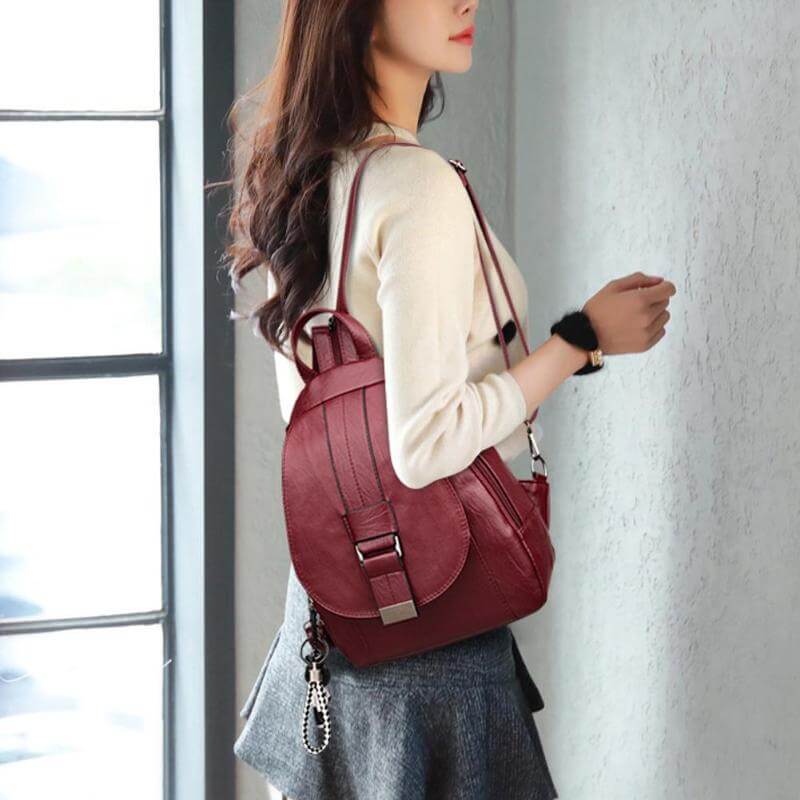 Elarova | Leder Rucksack Zeitlose Eleganz Und Praktische Funktionalität