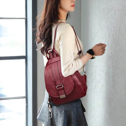 Elarova | Leder Rucksack Zeitlose Eleganz Und Praktische Funktionalität