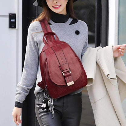 Elarova | Leder Rucksack Zeitlose Eleganz Und Praktische Funktionalität