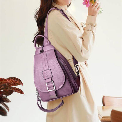 Elarova | Leder Rucksack Zeitlose Eleganz Und Praktische Funktionalität