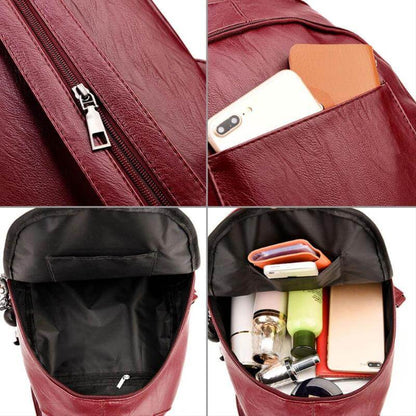 Elarova | Leder Rucksack Zeitlose Eleganz Und Praktische Funktionalität