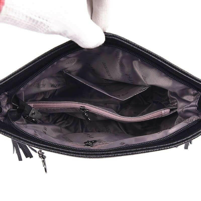 Elarova | Leder Schultertasche Organisiert Bleiben Mit Stil!