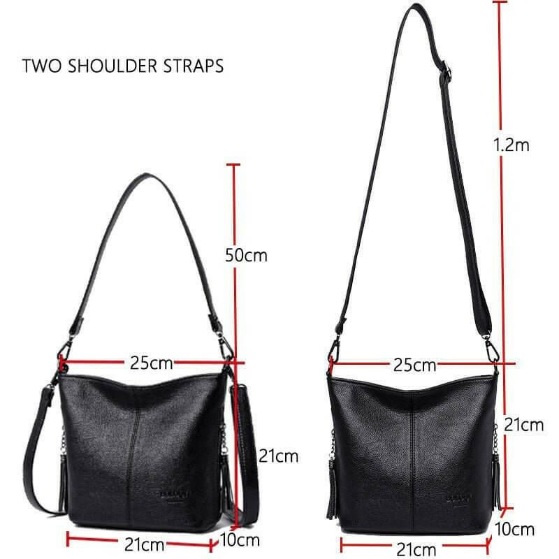 Elarova | Leder Schultertasche Organisiert Bleiben Mit Stil!
