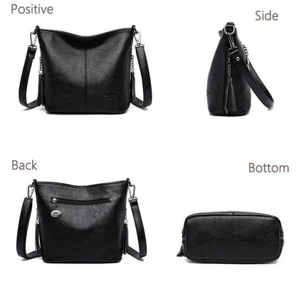 Elarova | Leder Schultertasche Organisiert Bleiben Mit Stil!