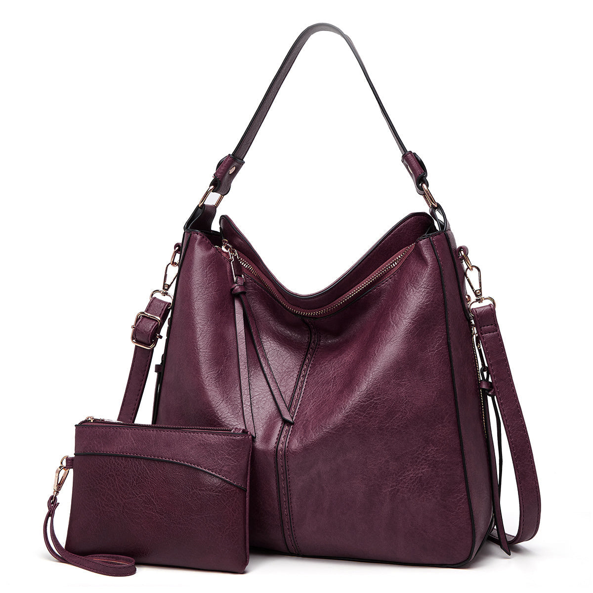 Elarova | Leder Tasche Mit Großer Kapazität Und Seitenfächern