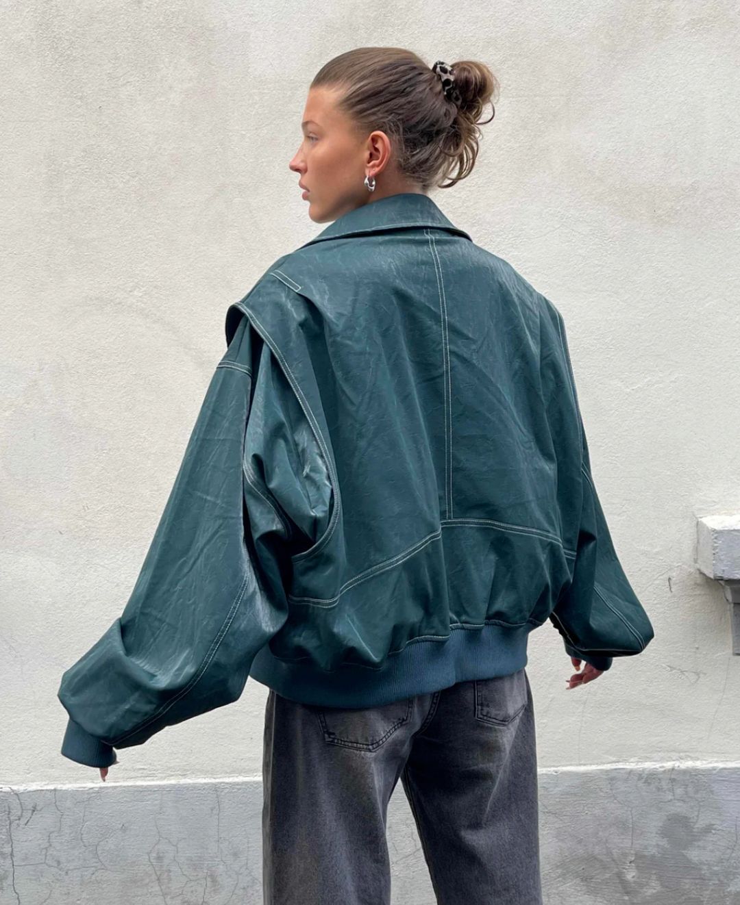 Elarova | Lederbomberjacke Im Vintage-Stil