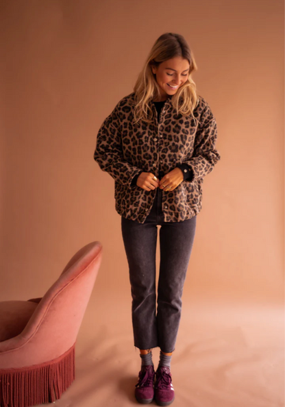 Elarova | Leopard Bomberjacke