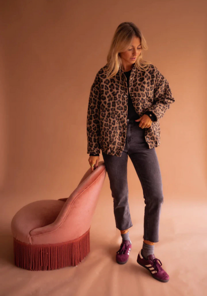 Elarova | Leopard Bomberjacke