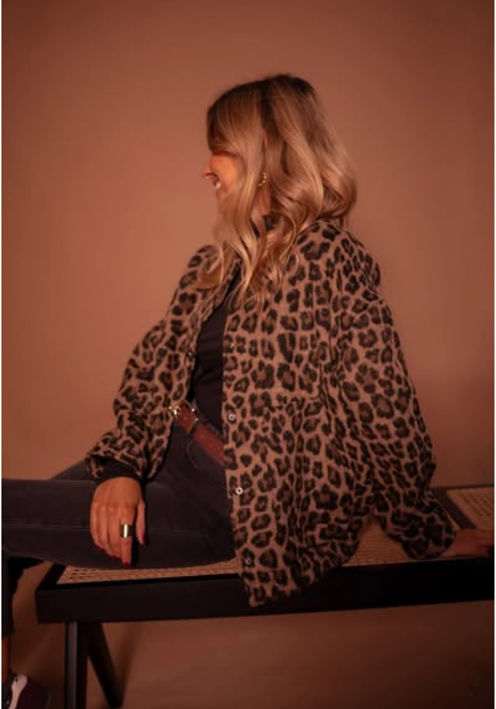 Elarova | Leopard Bomberjacke