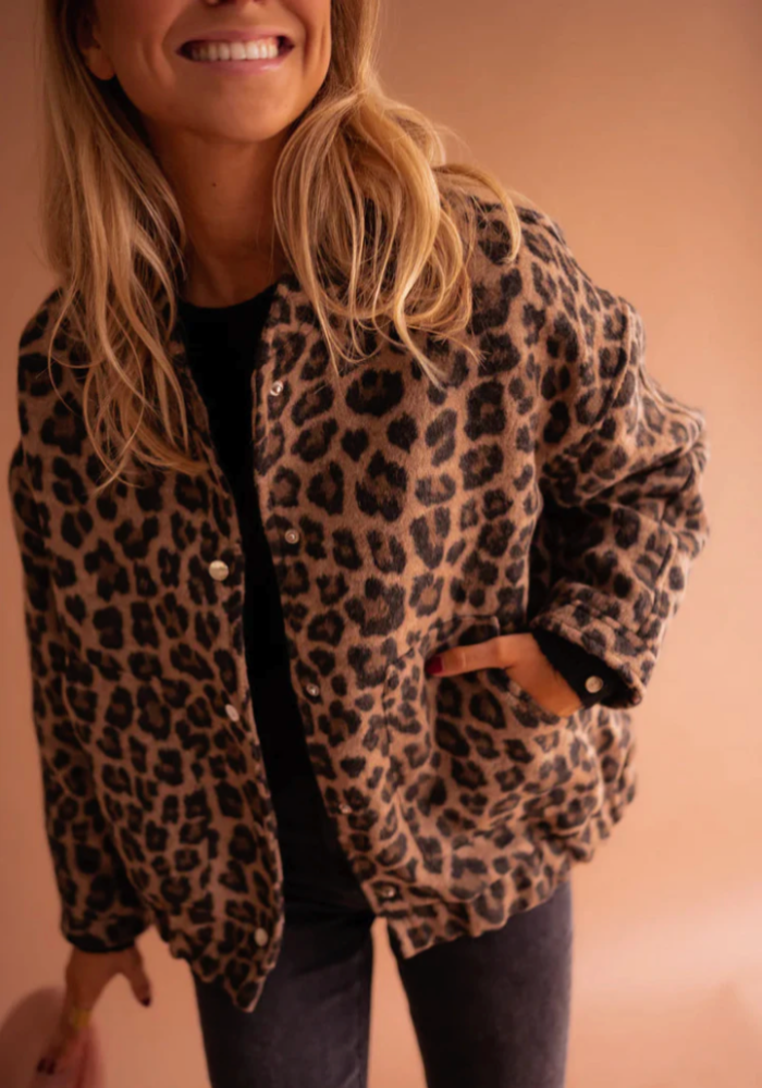 Elarova | Leopard Bomberjacke