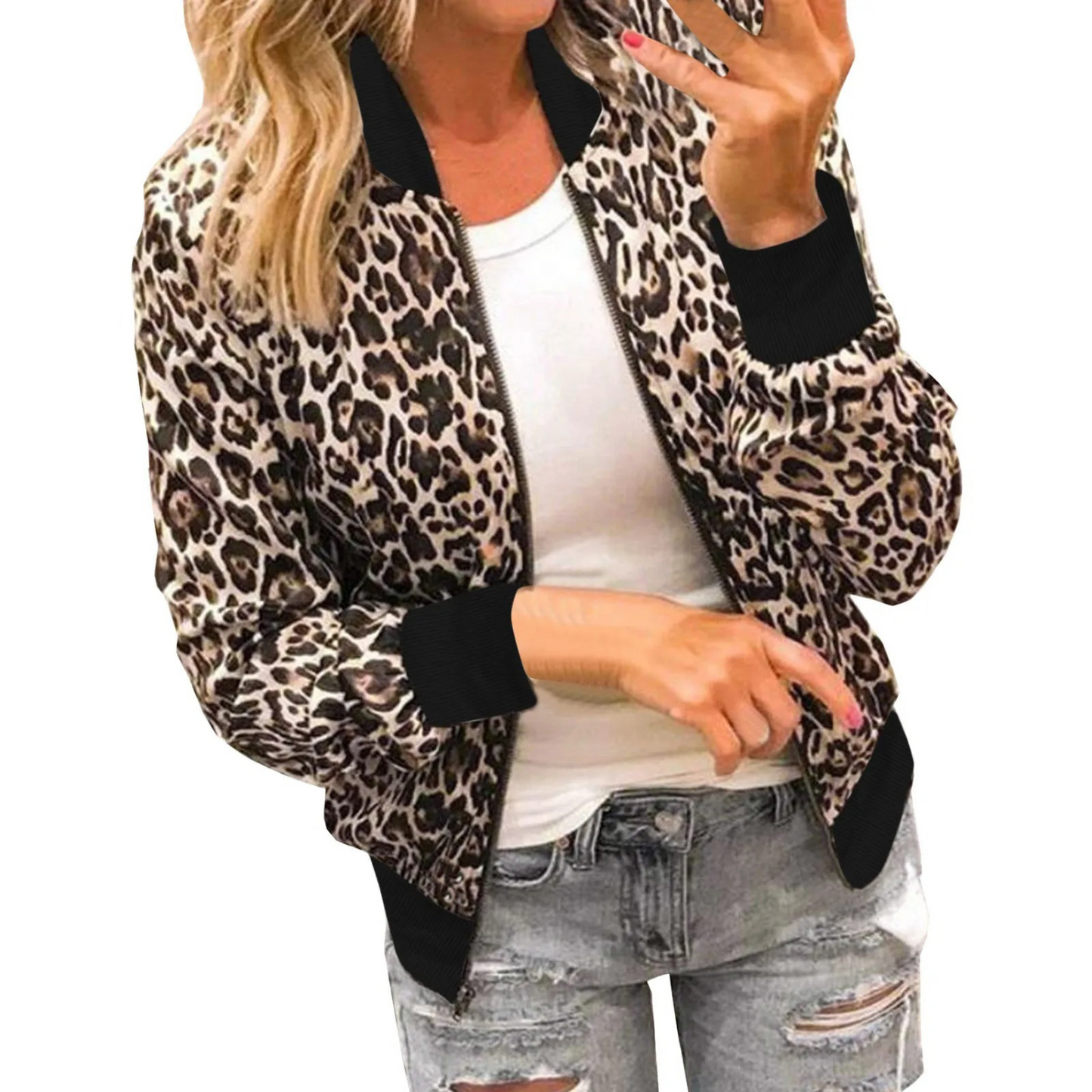 Elarova | Leoparden Bomberjacke