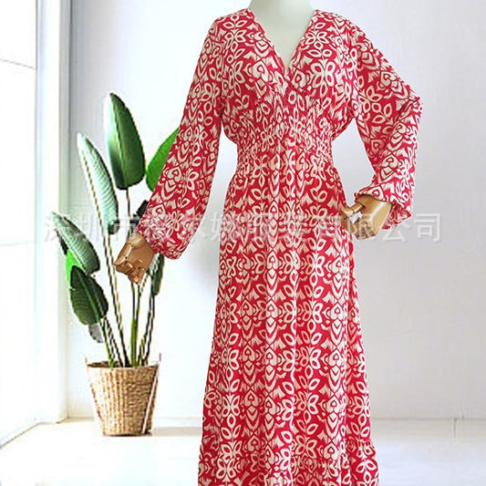 Norvielle Damen Langkleid Strandkleid Leicht Locker - Norvielle