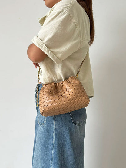 Elarova | Luxuriöse Damen Tasche Mit Goldener Kette