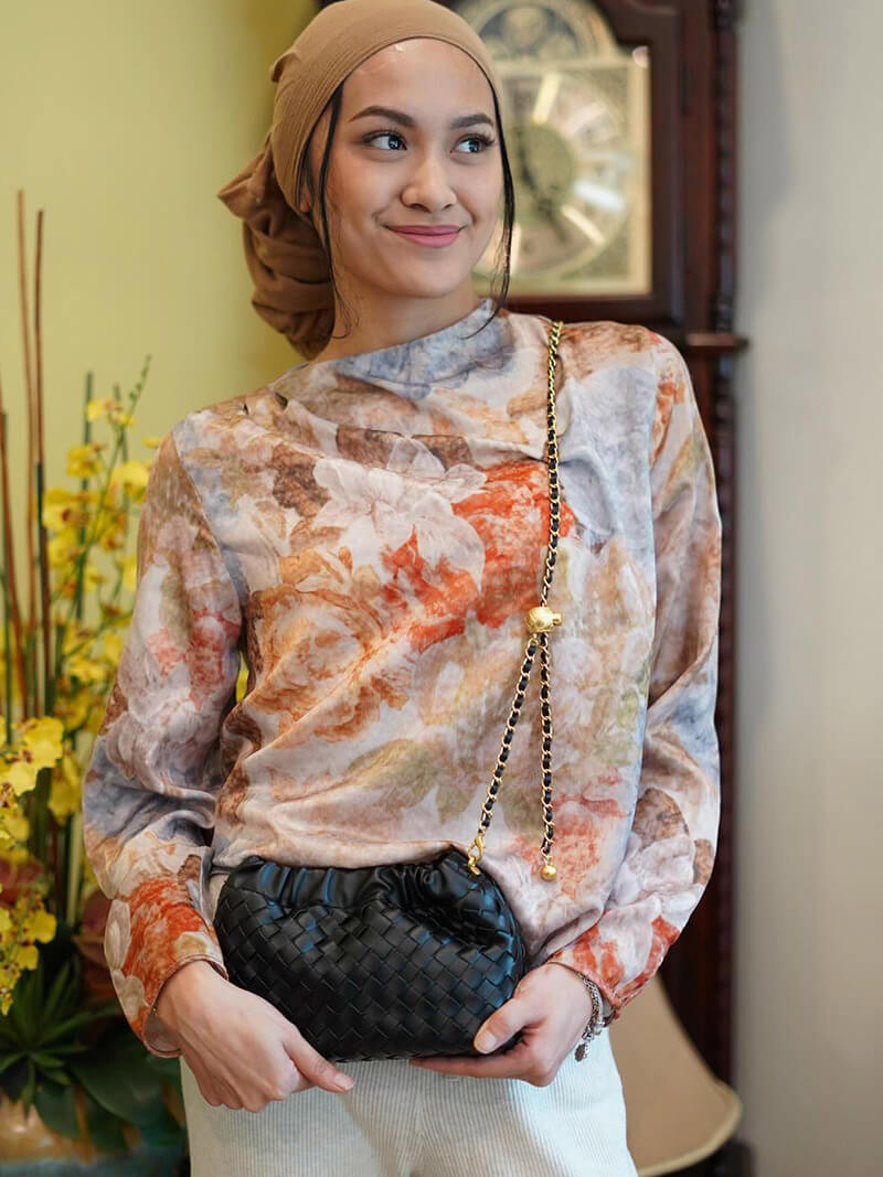 Elarova | Luxuriöse Damen Tasche Mit Goldener Kette