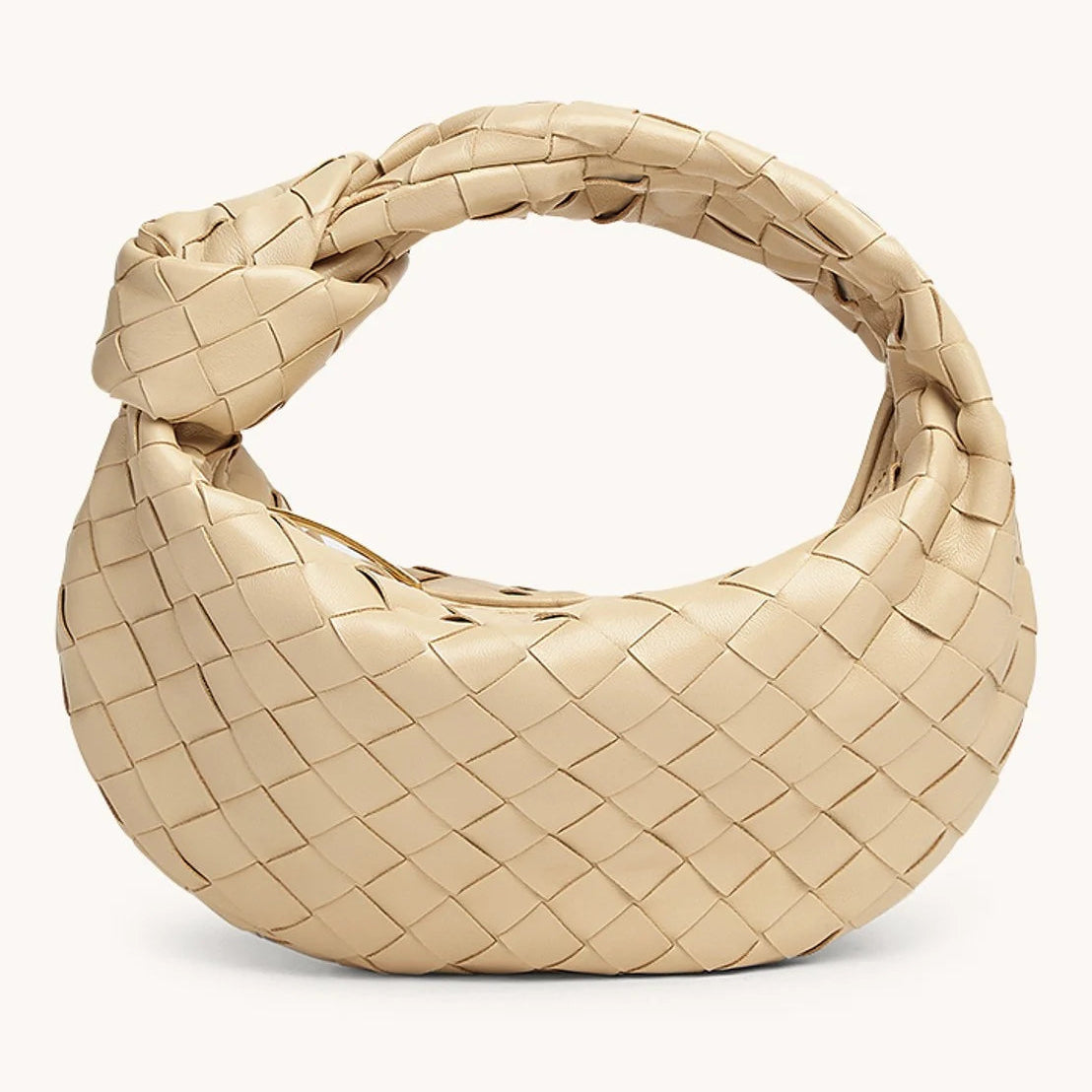 Elarova | Luxuriöse Geflochtene Handtasche Mit Knopfdetail