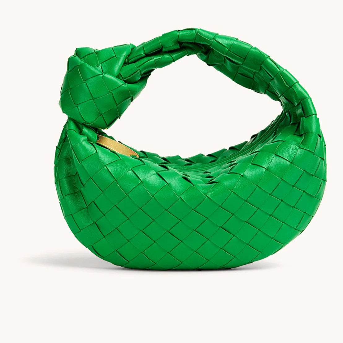 Elarova | Luxuriöse Geflochtene Handtasche Mit Knopfdetail