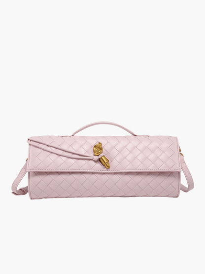 Elarova | Luxuriöse Gewebte Handtasche Mit Goldverschluss