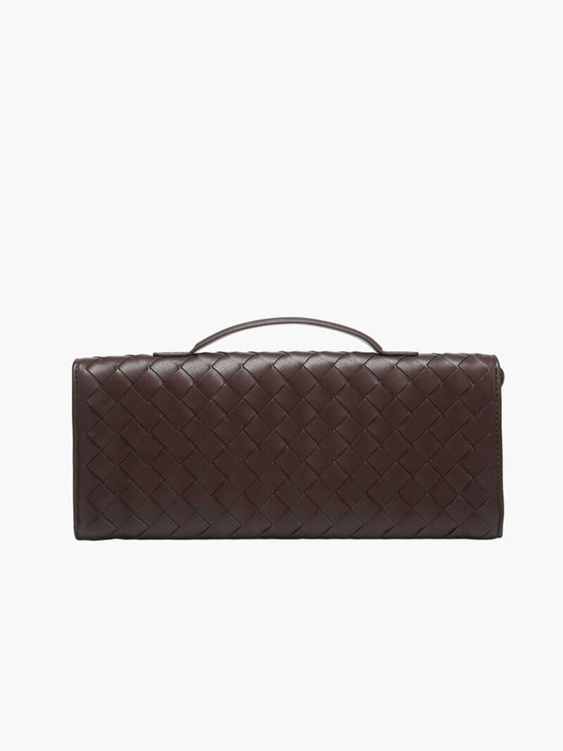 Elarova | Luxuriöse Gewebte Handtasche Mit Goldverschluss