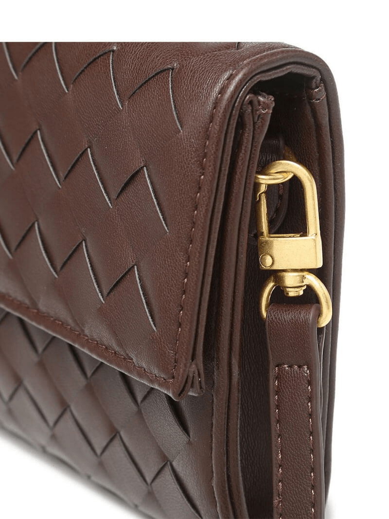 Elarova | Luxuriöse Gewebte Handtasche Mit Goldverschluss