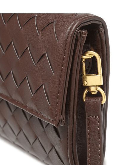 Elarova | Luxuriöse Gewebte Handtasche Mit Goldverschluss